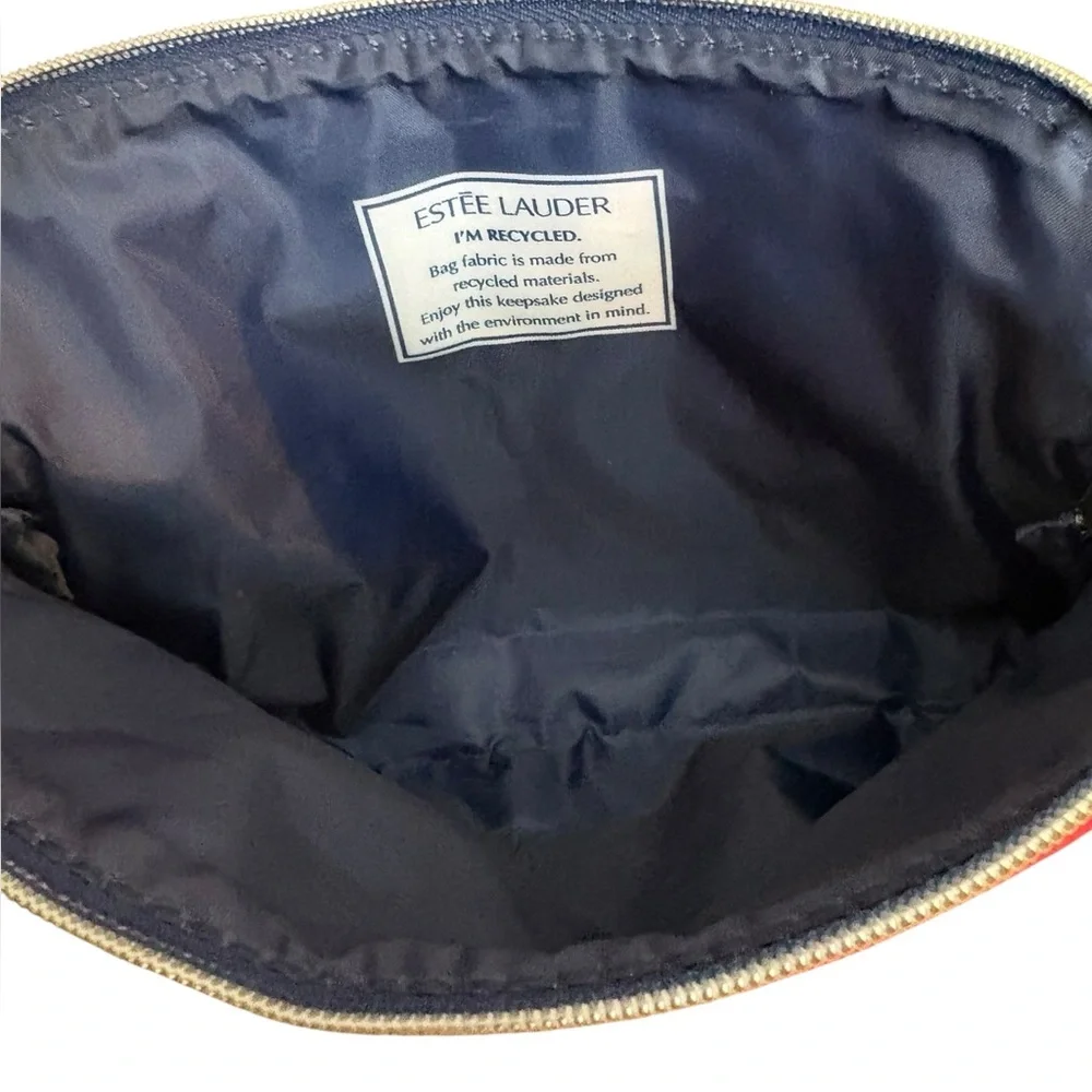 Estee‎ Lauder Tartan Plaid Nylon Makeup Cosmetic Travel Bag New Without Tags